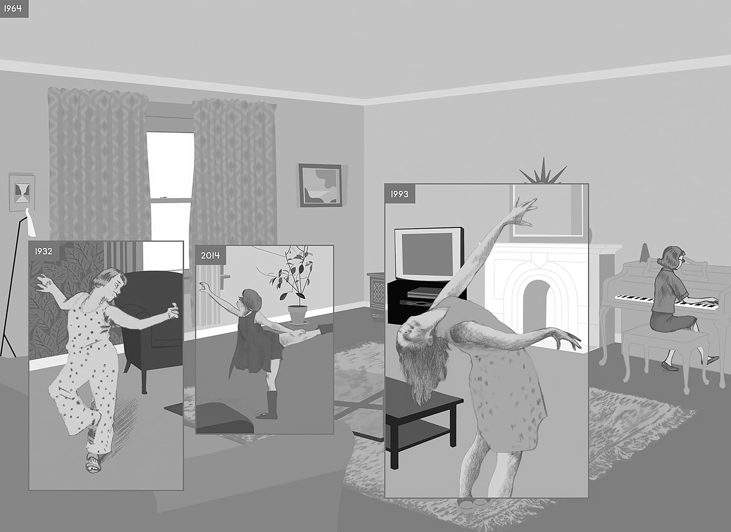 Here. Crediti immagine Richard McGuire, 2014.