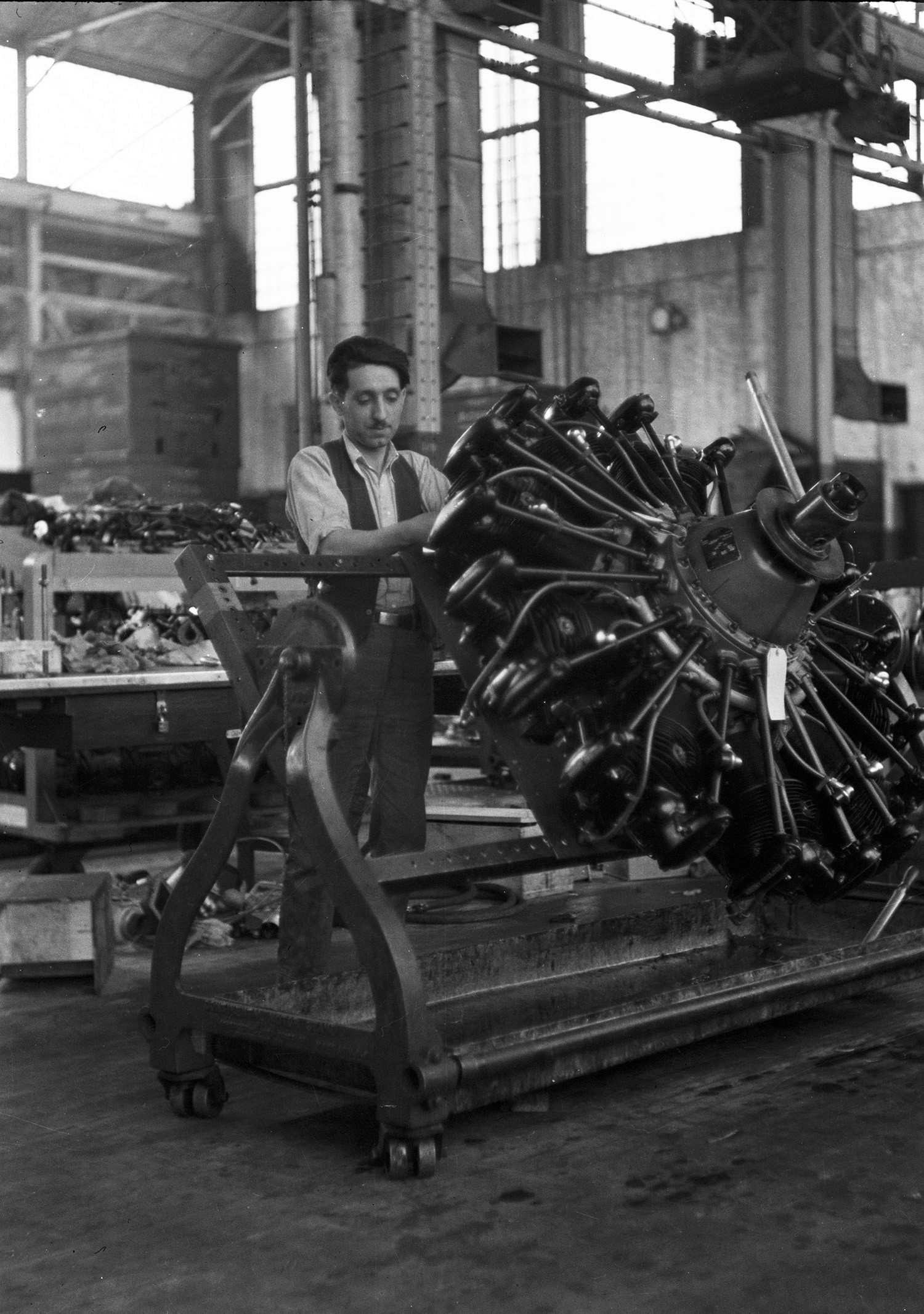 Mechanic at Philadelphia Navy Yard, ca. 1935. Image Credit Claude Alexander - Photographer. (ca. 1935). Philadelphia Navy Yard. Courtesy of the Free Library of Philadelphia, Print and Picture Collection